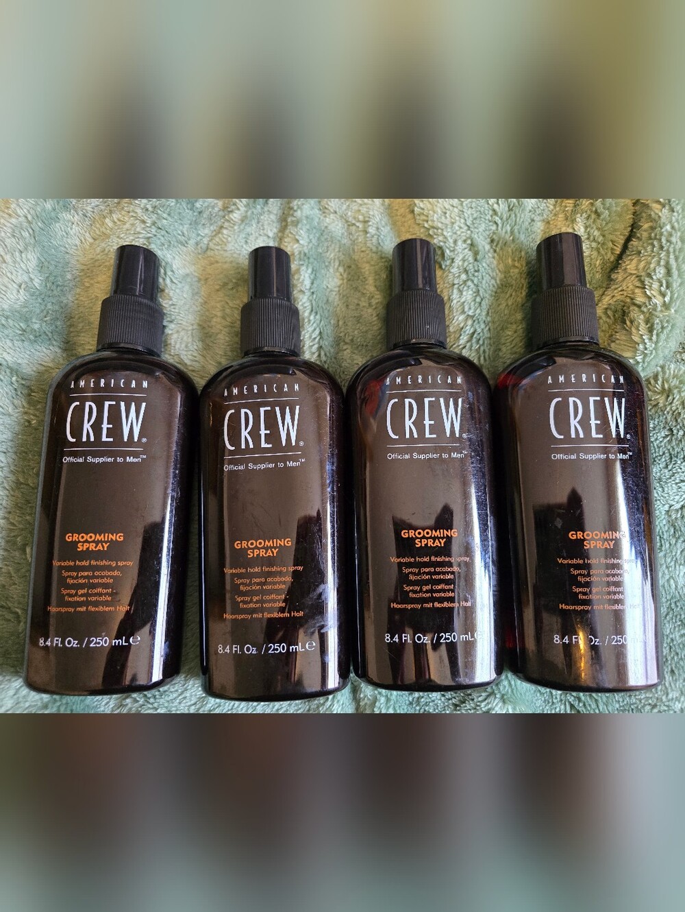 FOUR AMERICAN CREW MENS GROOMING SPRAY 8.4 FL OZ EACH HAIR STYLING PRODUCT